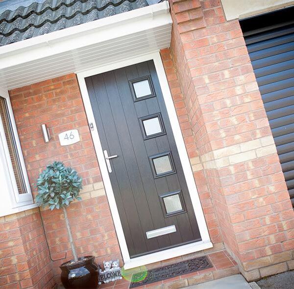 Black Composite Doors Hull